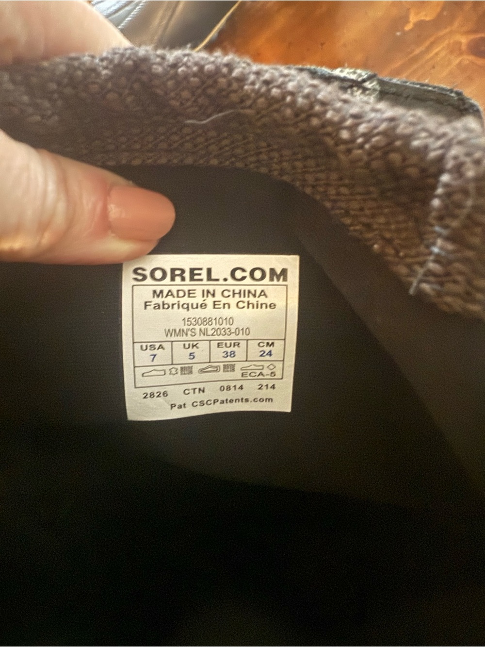 Sorel Conquest Carly Women's Black Lace-Up Winter Boots - Picture 6 of 6